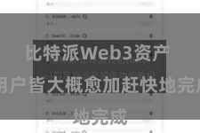 比特派Web3资产 用户皆大概愈加赶快地完成