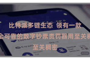 比特派多链生态  领有一款安全可靠的数字钞票责罚器用至关稠密