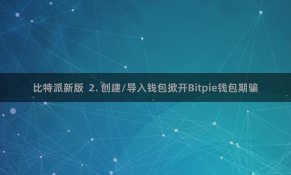 比特派新版  2. 创建/导入钱包掀开Bitpie钱包期骗