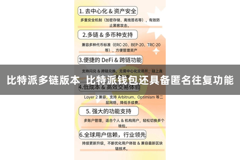 比特派多链版本  比特派钱包还具备匿名往复功能