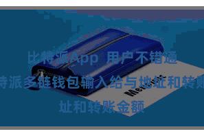 比特派App  用户不错通过比特派多链钱包输入给与地址和转账金额