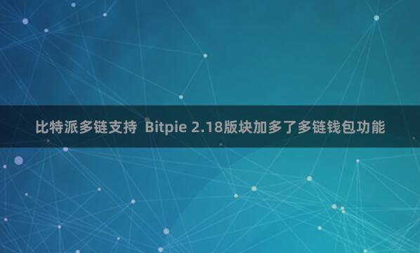 比特派多链支持  Bitpie 2.18版块加多了多链钱包功能