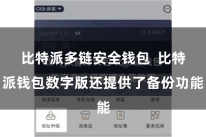 比特派多链安全钱包  比特派钱包数字版还提供了备份功能