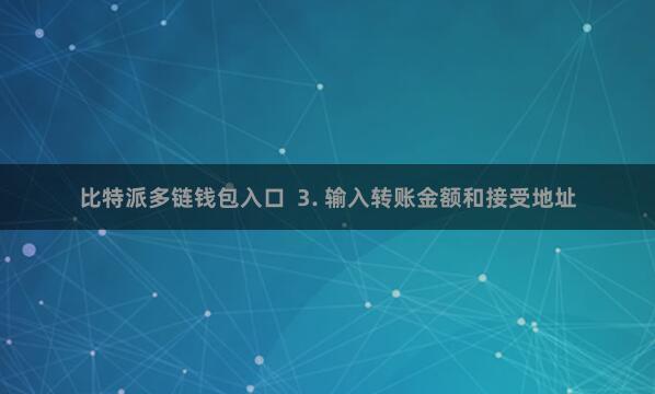 比特派多链钱包入口  3. 输入转账金额和接受地址