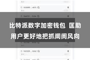 比特派数字加密钱包  匡助用户更好地把抓阛阓风向